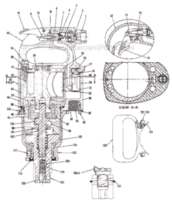 Part Location Diagram of C138253 Chicago Pneumatic Handle-Pistol Grip-Zinc-Inside Trigger